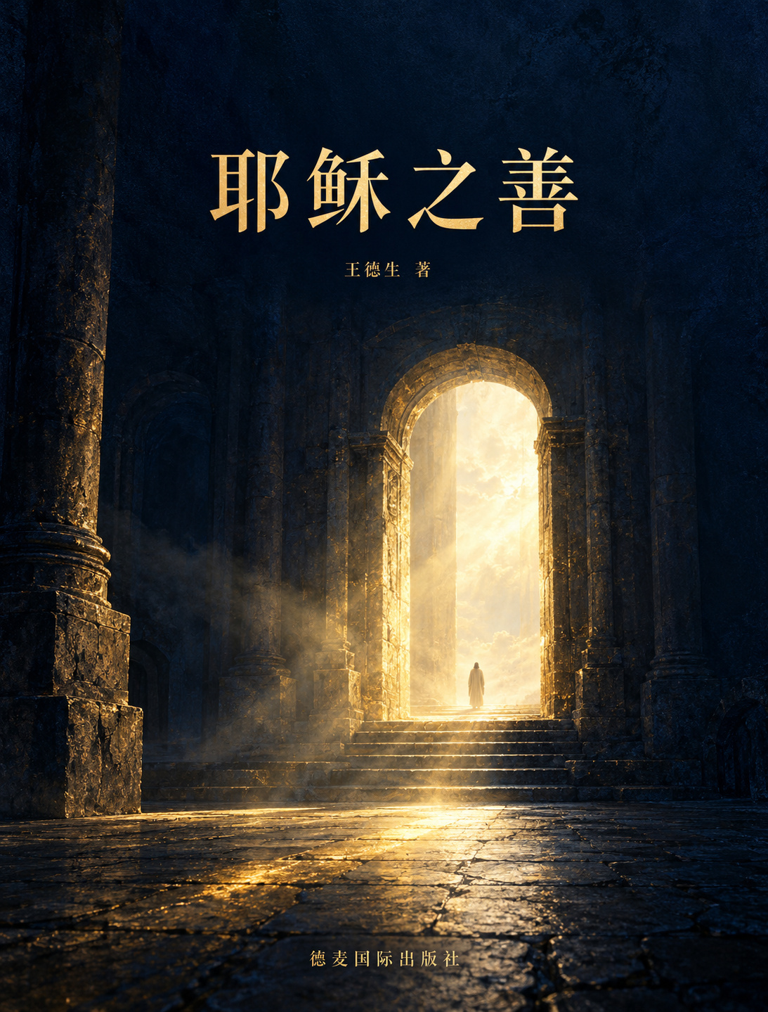 《耶稣之善》封面:幽蓝圣殿中的金色光门